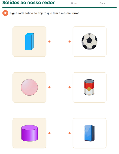 Pré-visualização da ficha de Geometria para 2º ano do ensino fundamental
