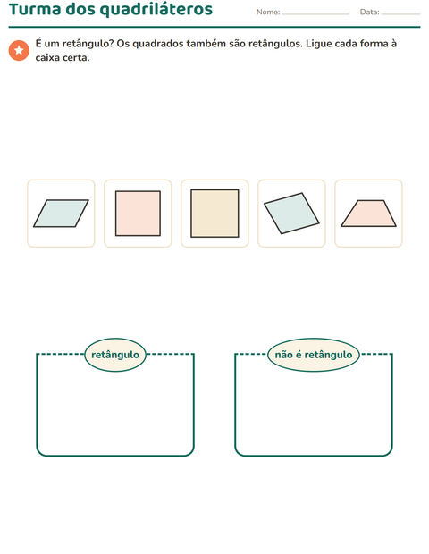 Pré-visualização da ficha de Geometria para 3º ano do ensino fundamental
