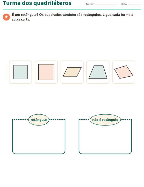 Pré-visualização da ficha de Geometria para 3º ano do ensino fundamental