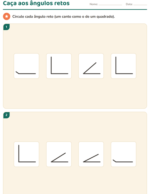 Pré-visualização da ficha de Geometria para 3º ano do ensino fundamental