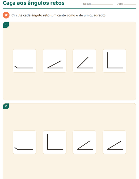 Pré-visualização da ficha de Geometria para 3º ano do ensino fundamental