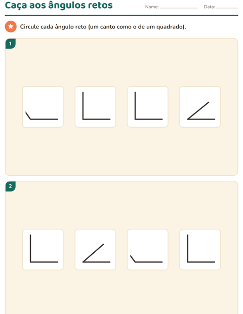 Pré-visualização da ficha de Geometria para 3º ano do ensino fundamental