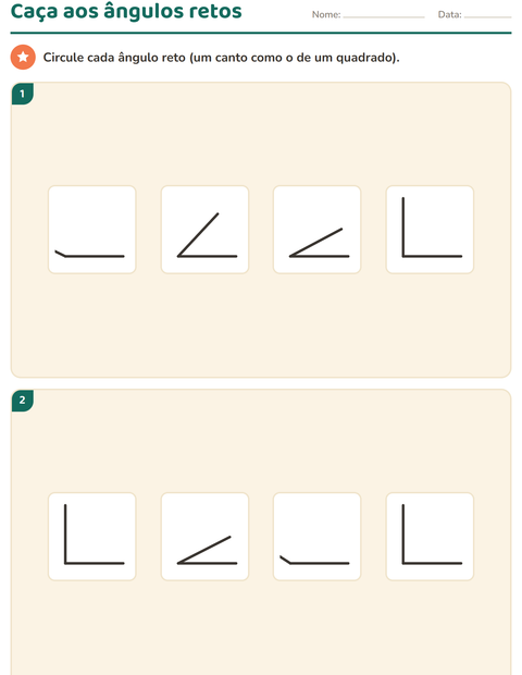 Pré-visualização da ficha de Geometria para 3º ano do ensino fundamental