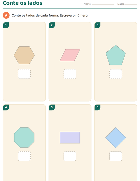 Formas geométricas na educação infantil: contar lados e cantos — 4