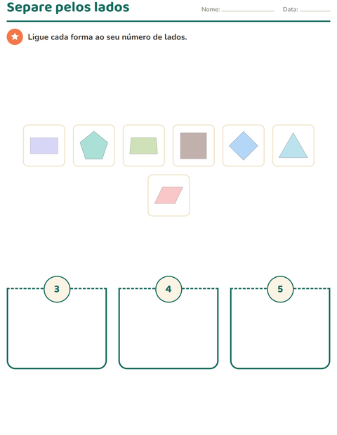 Pré-visualização da ficha de Geometria para Educação infantil (pré-escola, 5-7 anos)