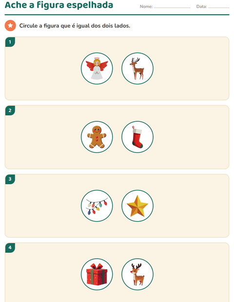 Pré-visualização da ficha de Geometria com Natal para 2º ano do ensino fundamental