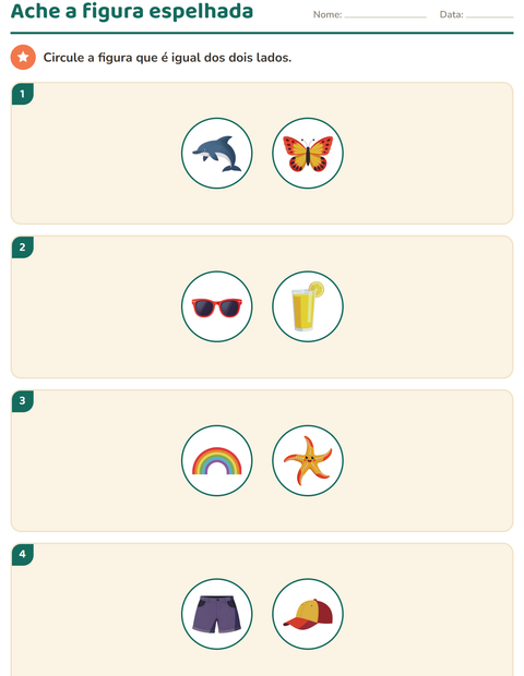 Pré-visualização da ficha de Geometria com Verão para 2º ano do ensino fundamental