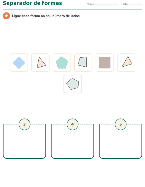 Pré-visualização da ficha de Geometria para 2º ano do ensino fundamental