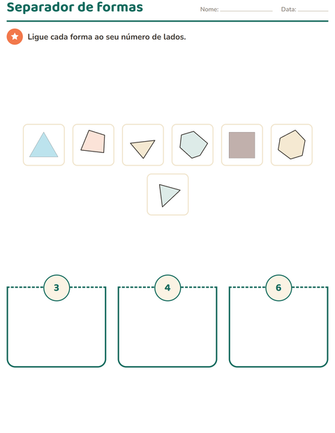 Pré-visualização da ficha de Geometria para 2º ano do ensino fundamental
