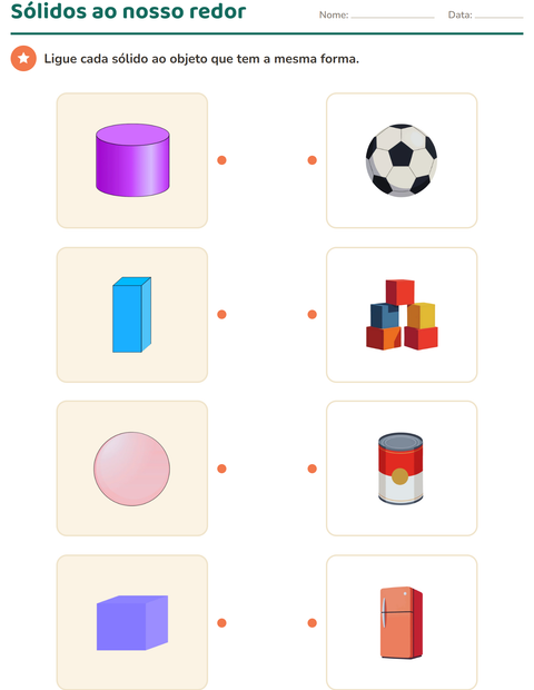 Pré-visualização da ficha de Geometria para 2º ano do ensino fundamental