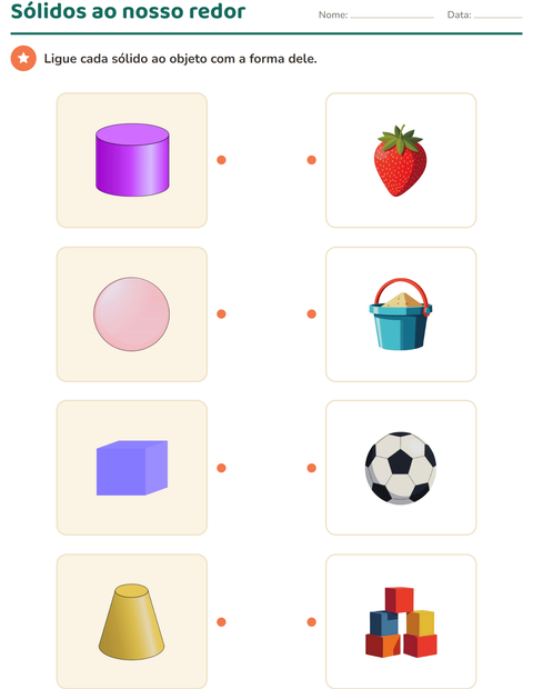 Pré-visualização da ficha de Geometria para 2º ano do ensino fundamental