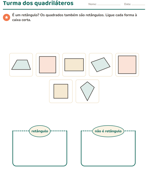 Pré-visualização da ficha de Geometria para 3º ano do ensino fundamental