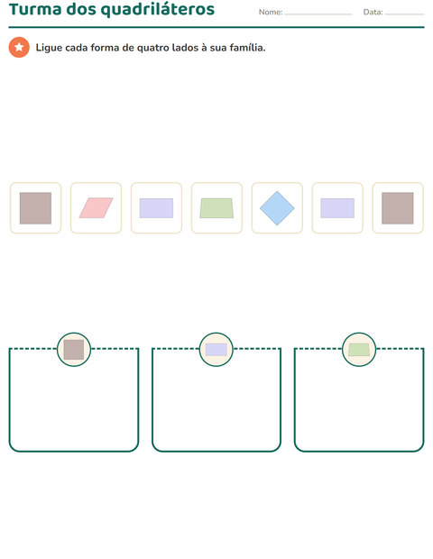 Pré-visualização da ficha de Geometria para 3º ano do ensino fundamental