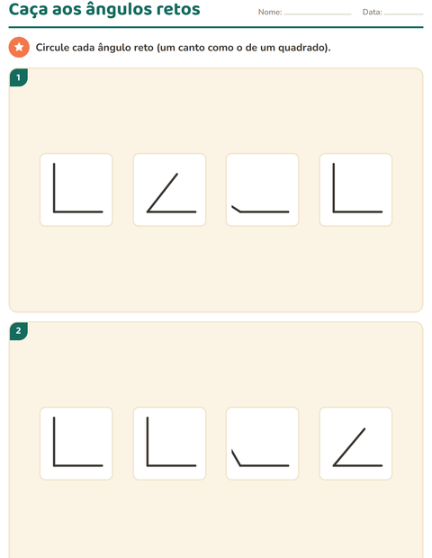 Pré-visualização da ficha de Geometria para 3º ano do ensino fundamental