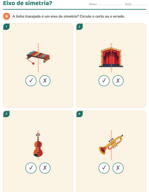 Pré-visualização da ficha de Geometria com Música para 2º ano do ensino fundamental