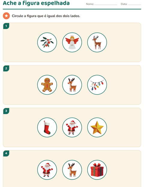 Pré-visualização da ficha de Geometria com Natal para 2º ano do ensino fundamental