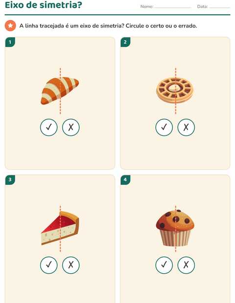 Pré-visualização da ficha de Geometria com Padaria para 2º ano do ensino fundamental