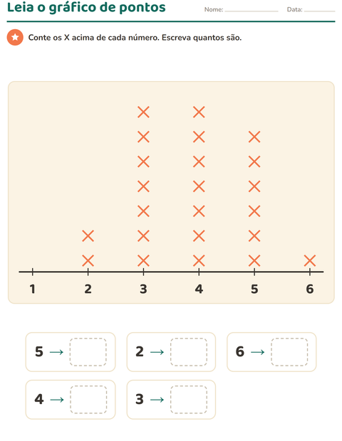 Pré-visualização da ficha de Gráficos e dados com Espaço para 2º ano do ensino fundamental