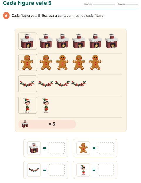 Pré-visualização da ficha de Gráficos e dados com Natal para 3º ano do ensino fundamental