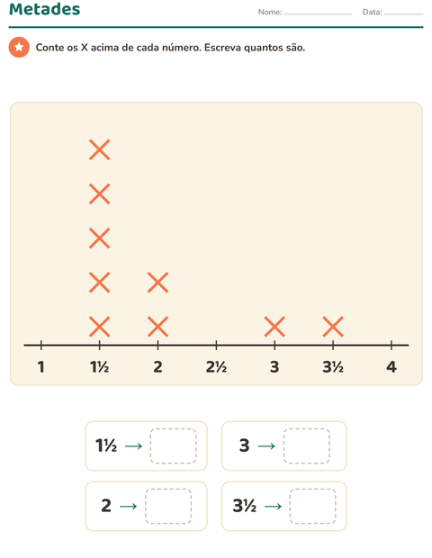 Pré-visualização da ficha de Gráficos e dados com Vegetais para 3º ano do ensino fundamental