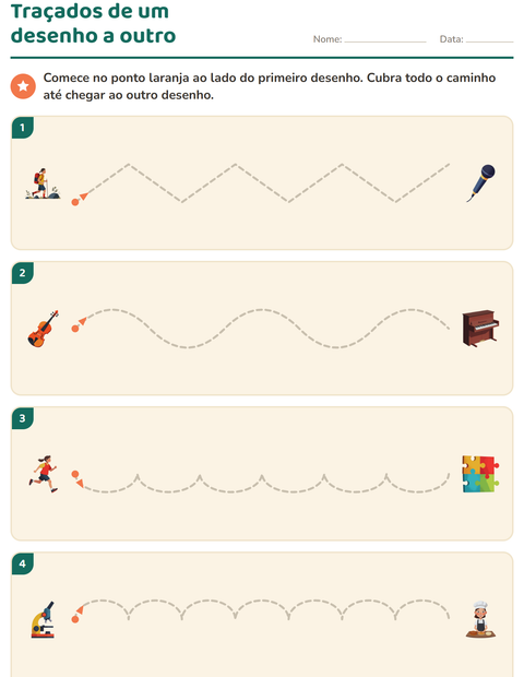 Pré-visualização da ficha de Grafismo e traçados com Atividades para Educação infantil (pré-escola, 5-7 anos)
