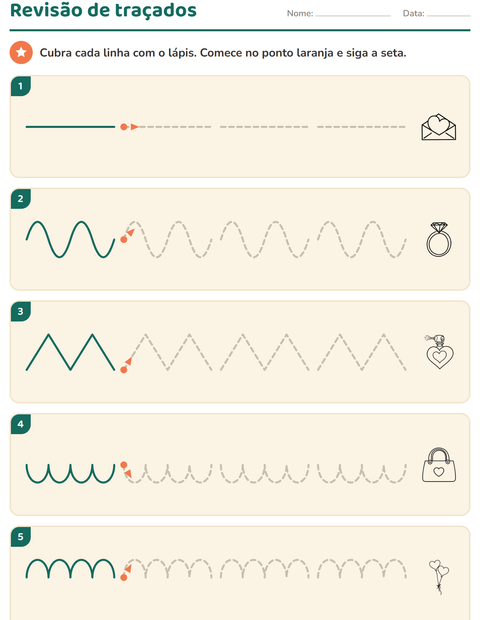 Pré-visualização da ficha de Grafismo e traçados com Dia dos Namorados PB 2 para Educação infantil (pré-escola, 5-7 anos)