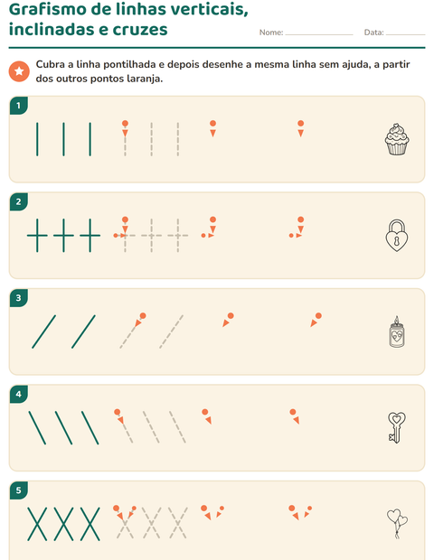 Pré-visualização da ficha de Grafismo e traçados com Dia dos Namorados PB para Educação infantil (pré-escola, 5-7 anos)