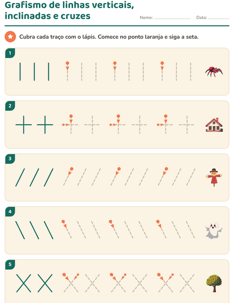 Pré-visualização da ficha de Grafismo e traçados com Diversos para Educação infantil (pré-escola, 5-7 anos)