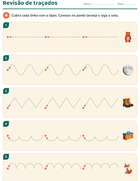Pré-visualização da ficha de Grafismo e traçados com Acampamento para Educação infantil (pré-escola, 5-7 anos)