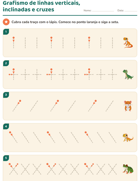 Pré-visualização da ficha de Grafismo e traçados com Animais de estimação para Educação infantil (pré-escola, 5-7 anos)