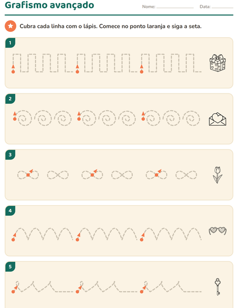 Pré-visualização da ficha de Grafismo e traçados com Dia dos Namorados PB 2 para Educação infantil (pré-escola, 5-7 anos)