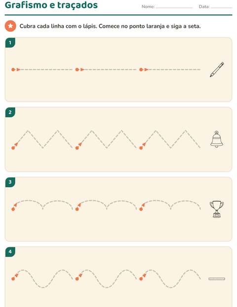 Pré-visualização da ficha de Grafismo e traçados com Sala de aula (P&B) para Educação infantil (pré-escola, 5-7 anos)