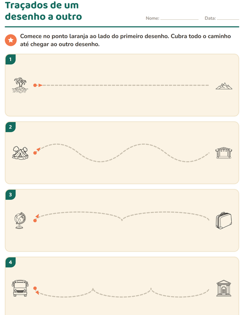 Pré-visualização da ficha de Grafismo e traçados com Viagens e Férias PB para Educação infantil (pré-escola, 5-7 anos)