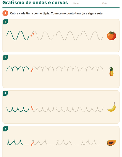 Grafismo de ondas e curvas para soltar o traço