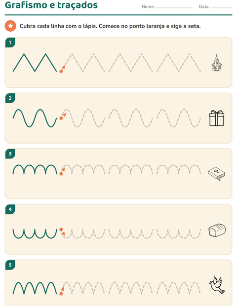 Pré-visualização da ficha de Grafismo e traçados com Páscoa PB para Educação infantil (pré-escola, 5-7 anos)