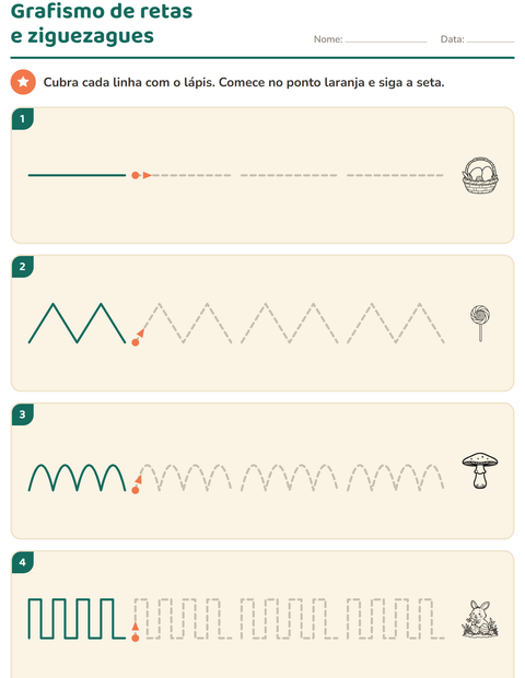 Pré-visualização da ficha de Grafismo e traçados com Páscoa PB para Educação infantil (pré-escola, 5-7 anos)