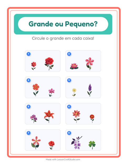 Grande ou pequeno – Flores