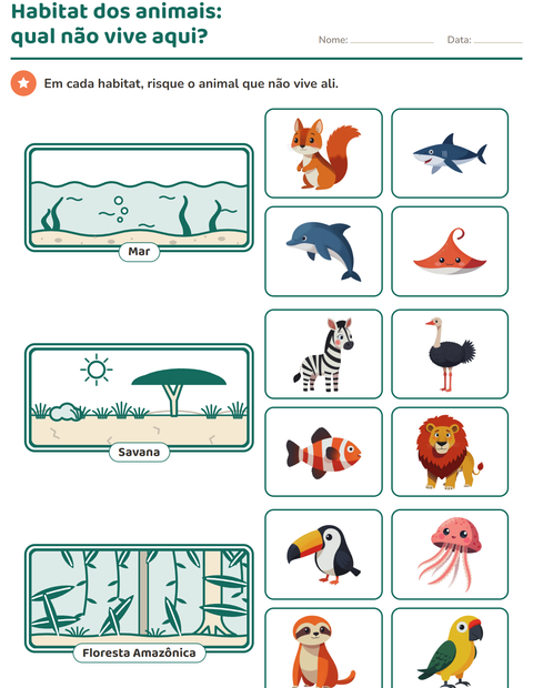 Habitat dos animais: qual não vive aqui?