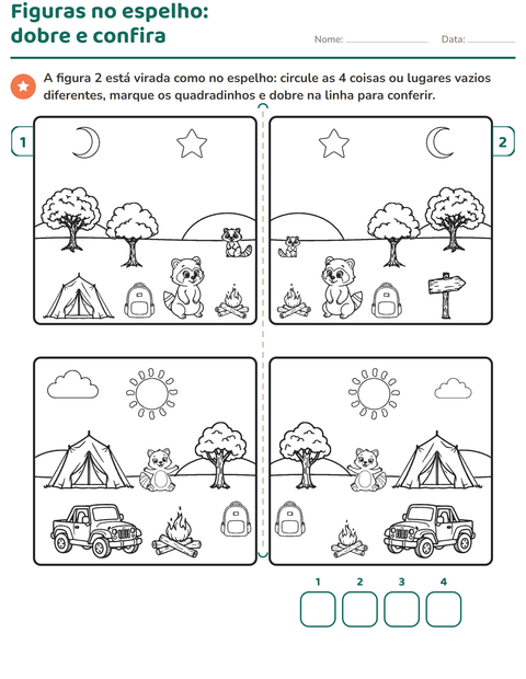 Pré-visualização da ficha de Jogo das diferenças para 1º ano do ensino fundamental