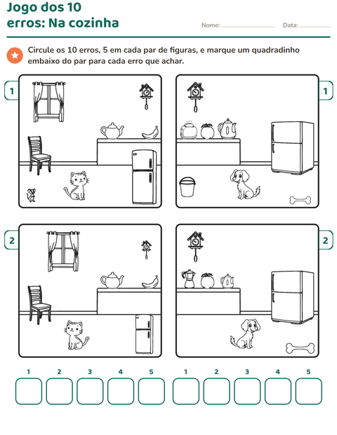 Pré-visualização da ficha de Jogo das diferenças para 2º ano do ensino fundamental