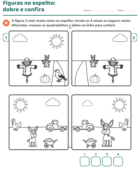 Pré-visualização da ficha de Jogo das diferenças para 1º ano do ensino fundamental