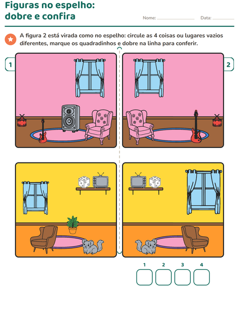 Pré-visualização da ficha de Jogo das diferenças para 1º ano do ensino fundamental