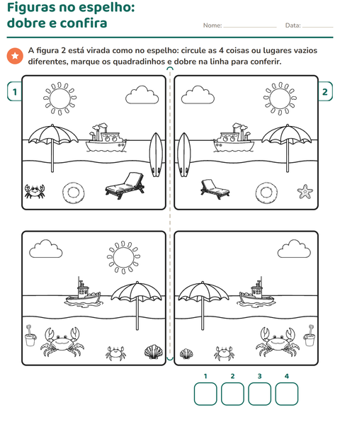 Pré-visualização da ficha de Jogo das diferenças para 1º ano do ensino fundamental