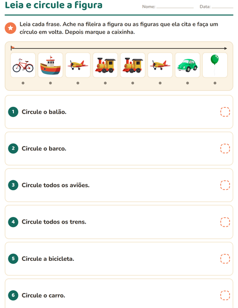 Pré-visualização da ficha de Leia e faça com Brinquedos para 1º ano do ensino fundamental