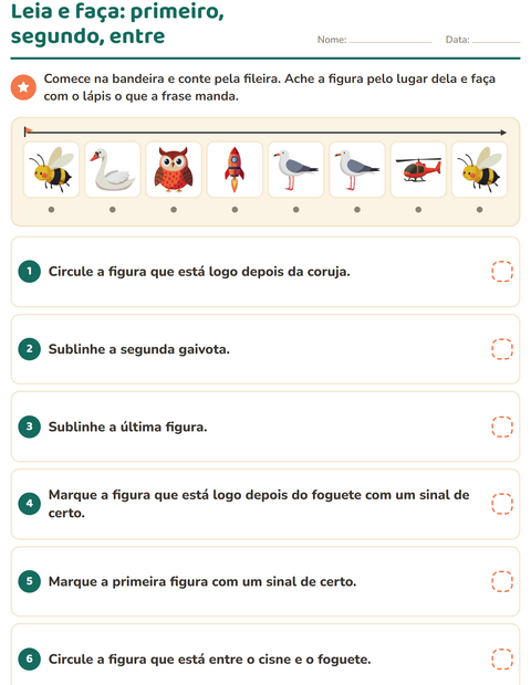 Pré-visualização da ficha de Leia e faça com Coisas que voam para 1º ano do ensino fundamental