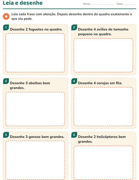 Pré-visualização da ficha de Leia e faça com Coisas que voam para 1º ano do ensino fundamental