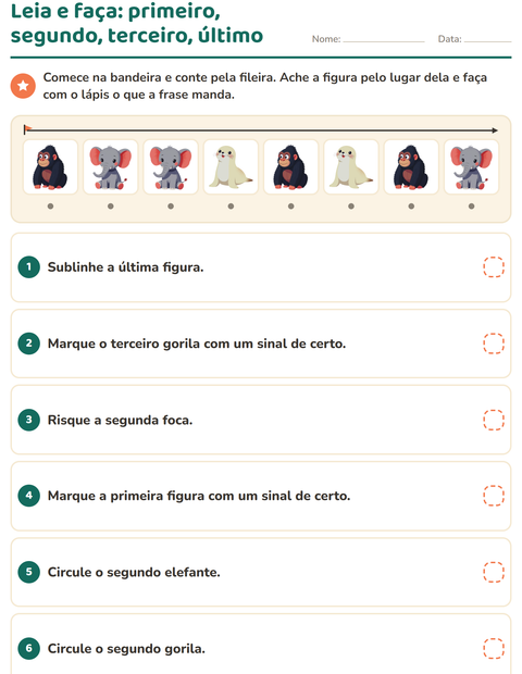 Pré-visualização da ficha de Leia e faça com Animais do zoológico para 1º ano do ensino fundamental