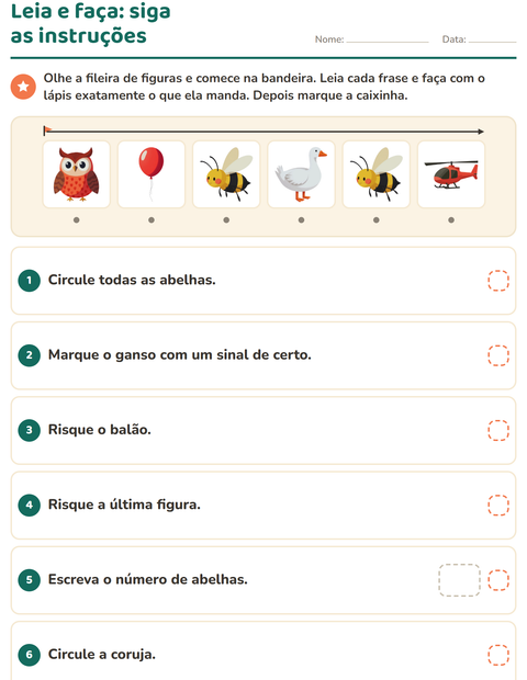 Pré-visualização da ficha de Leia e faça com Coisas que voam para 1º ano do ensino fundamental