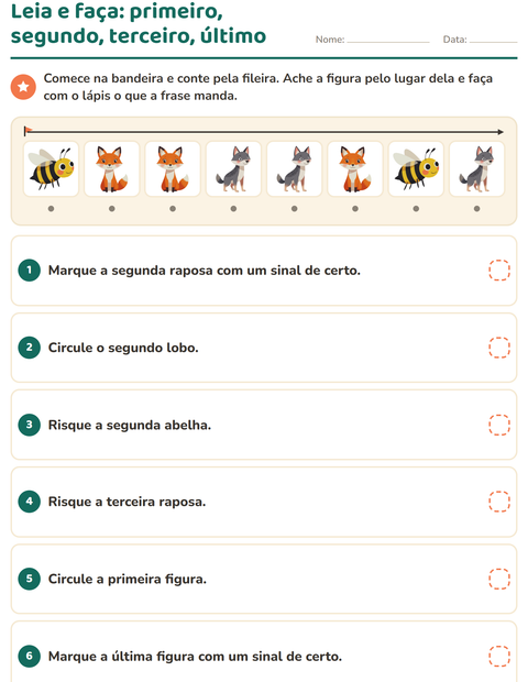 Pré-visualização da ficha de Leia e faça com Criaturas da floresta para 1º ano do ensino fundamental