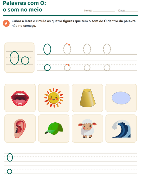Pré-visualização da ficha de Letra da semana para Educação infantil (pré-escola, 5-7 anos)